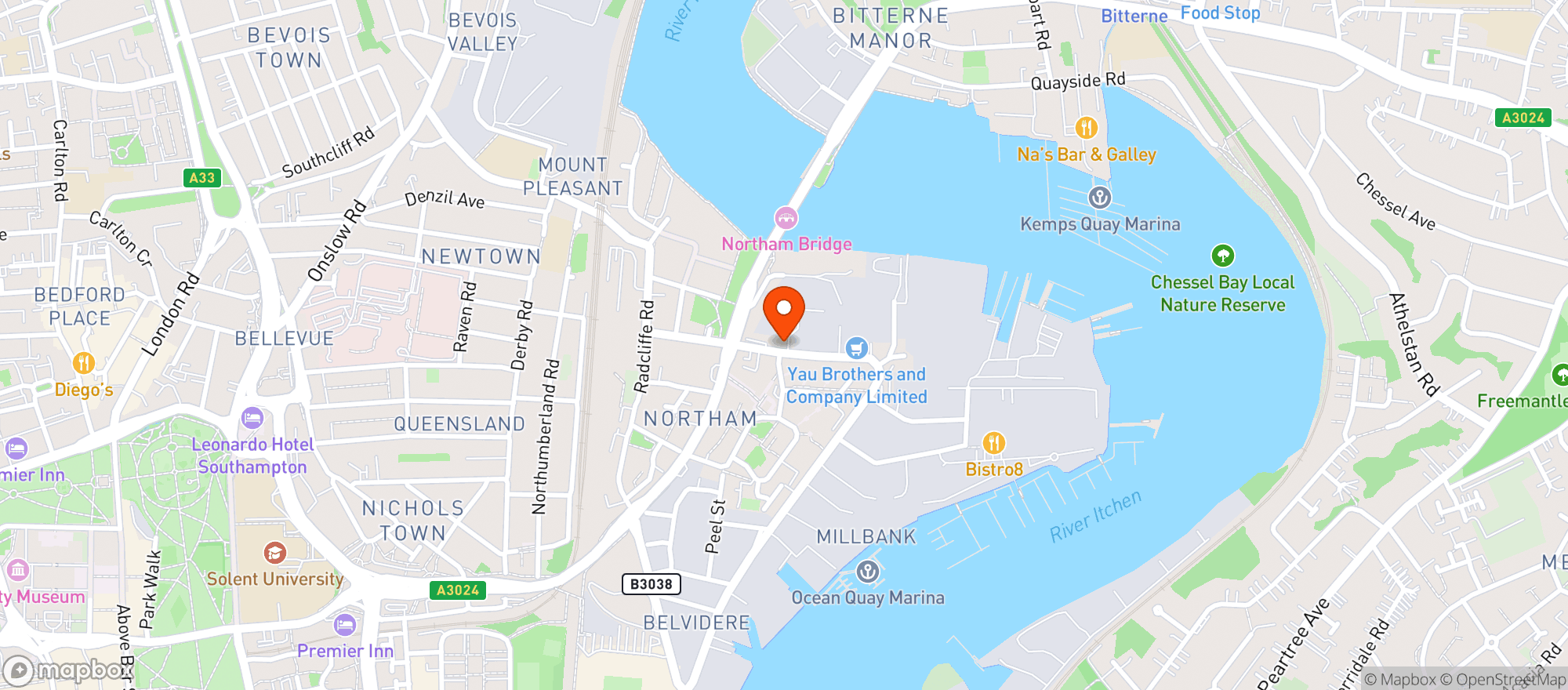 Map showing Unity Bottle Shop & Tasting Room