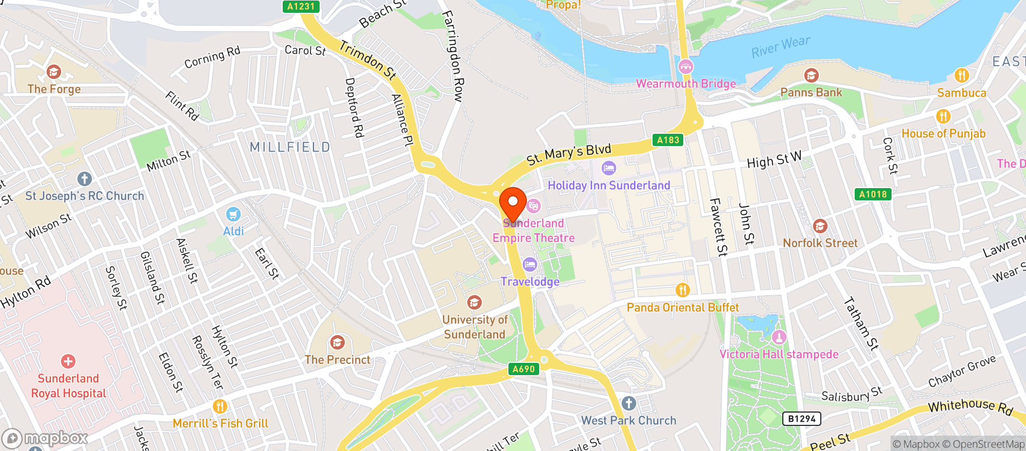 Map showing The Goat Chelsea