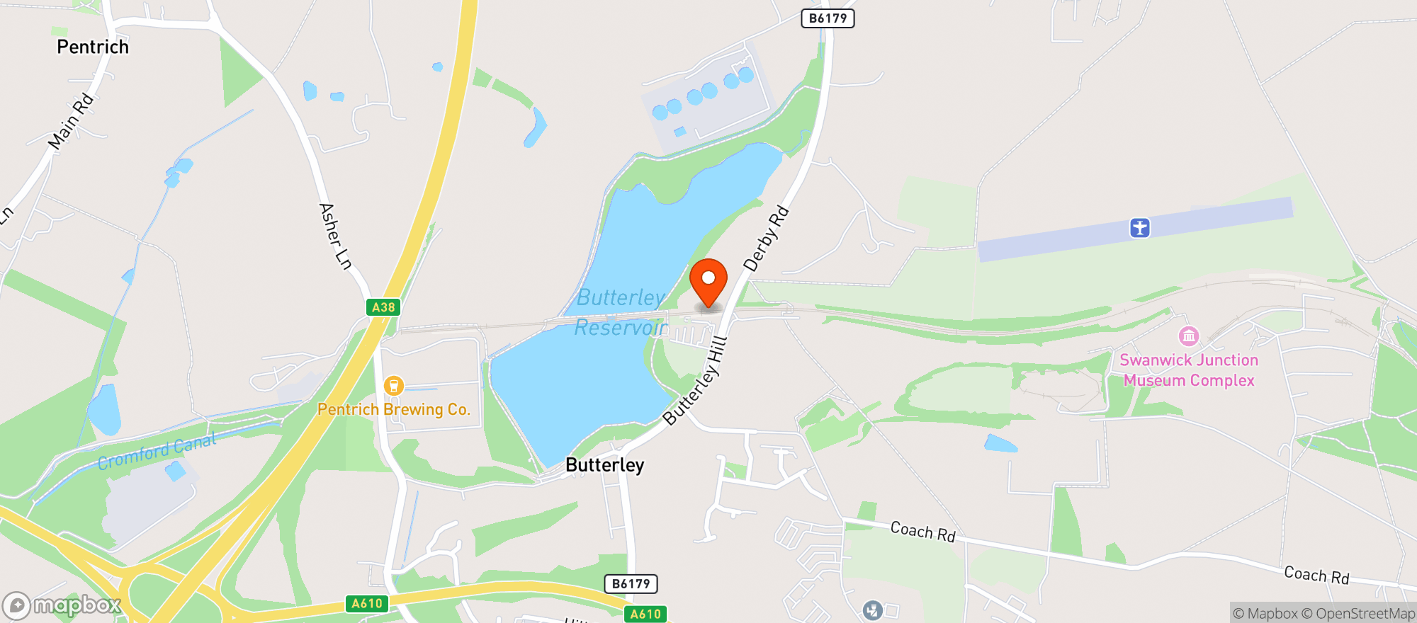Map showing Sainsburys Ripley