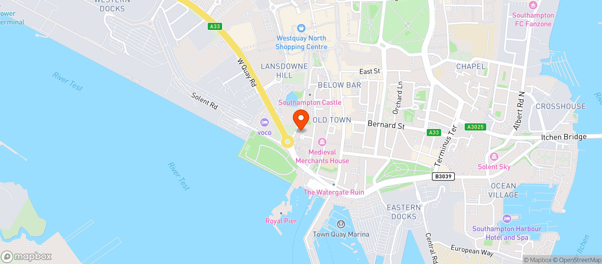 Map showing THE PIG-in the wall