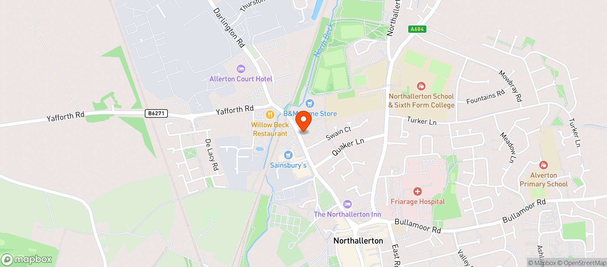 Map showing Majestic Northallerton