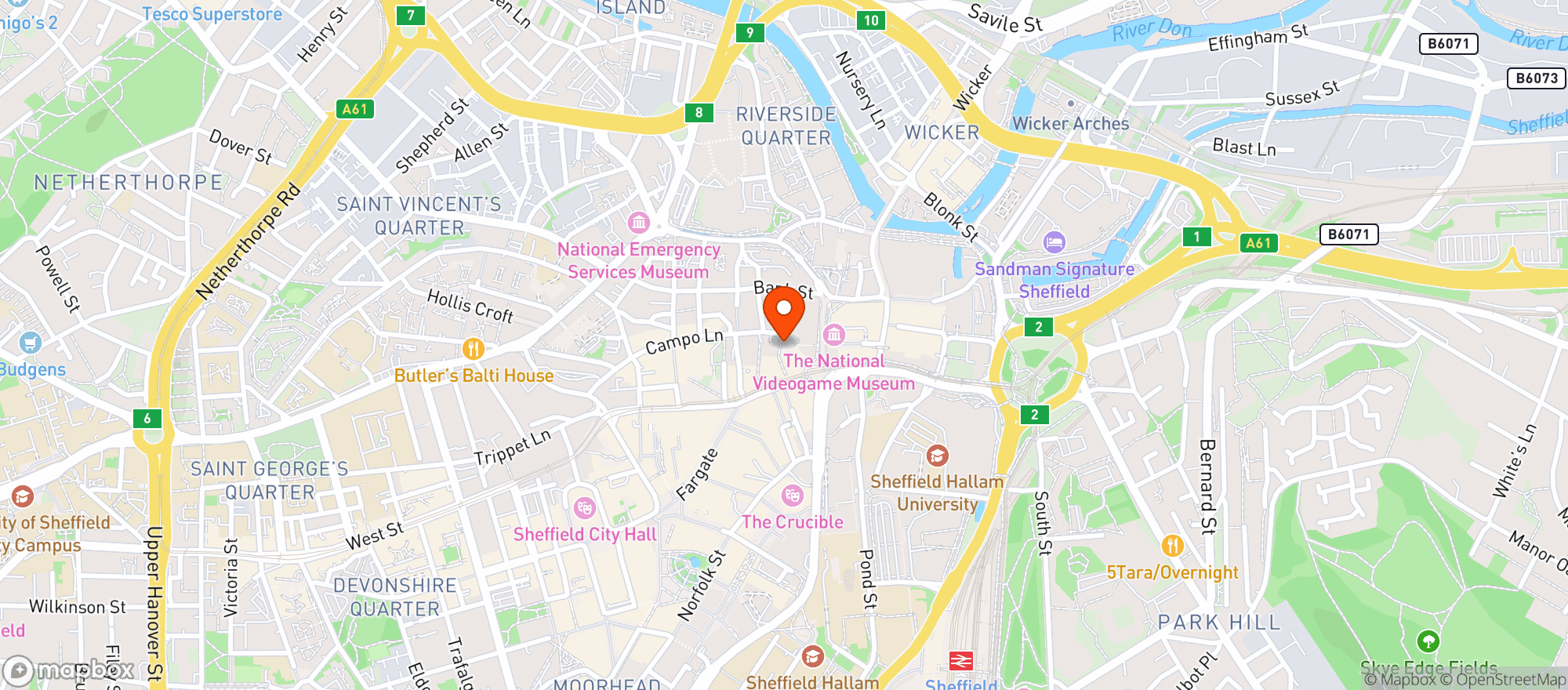 Map showing Dove & Rainbow