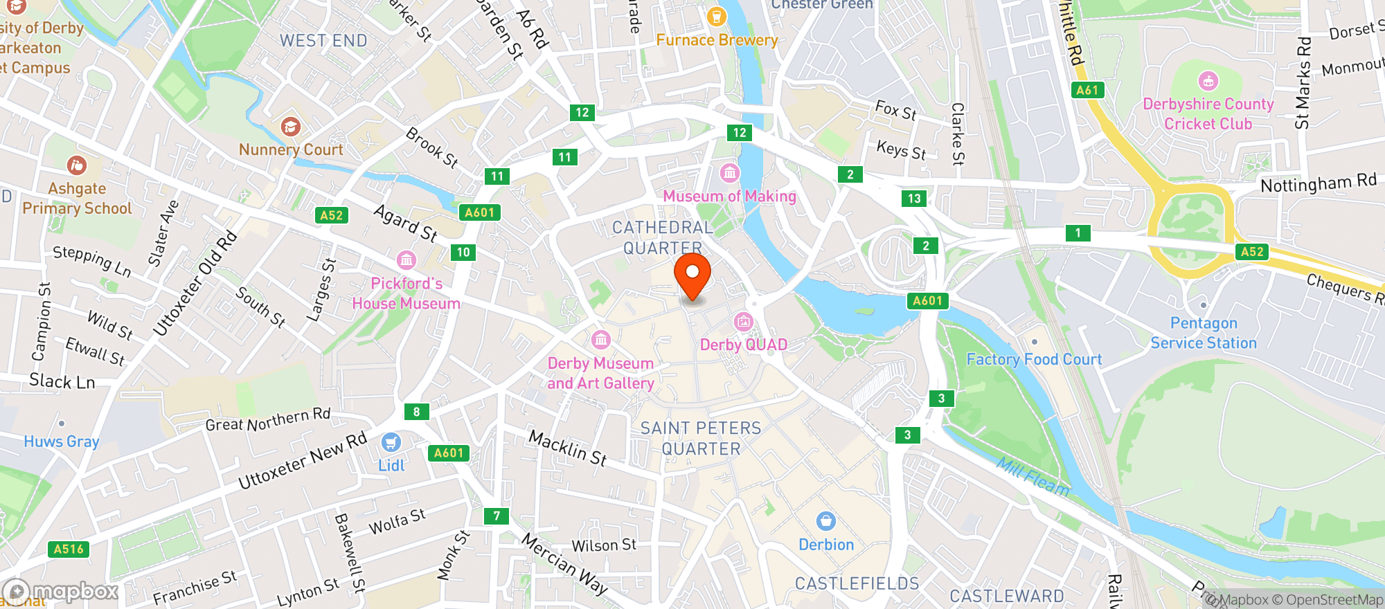 Map showing Nando's