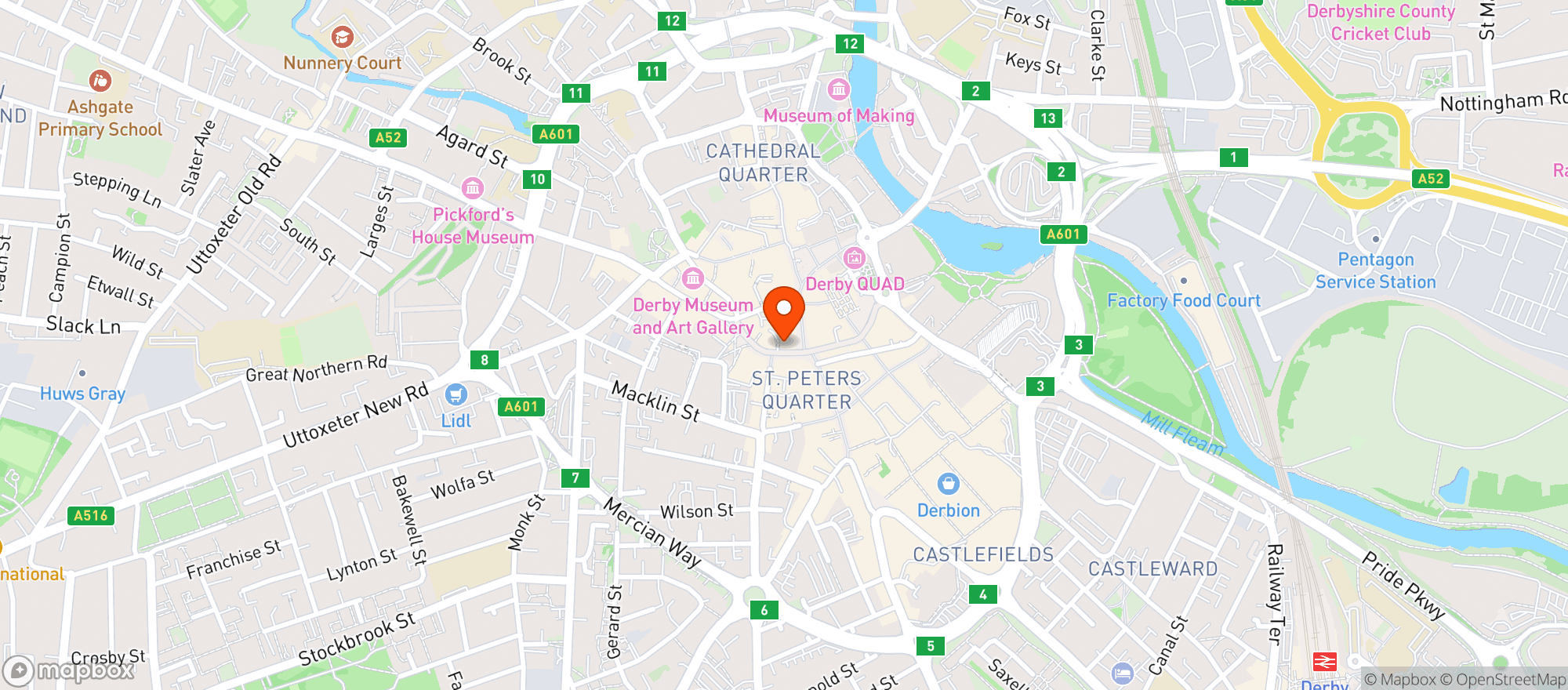 Map showing Cosy Club
