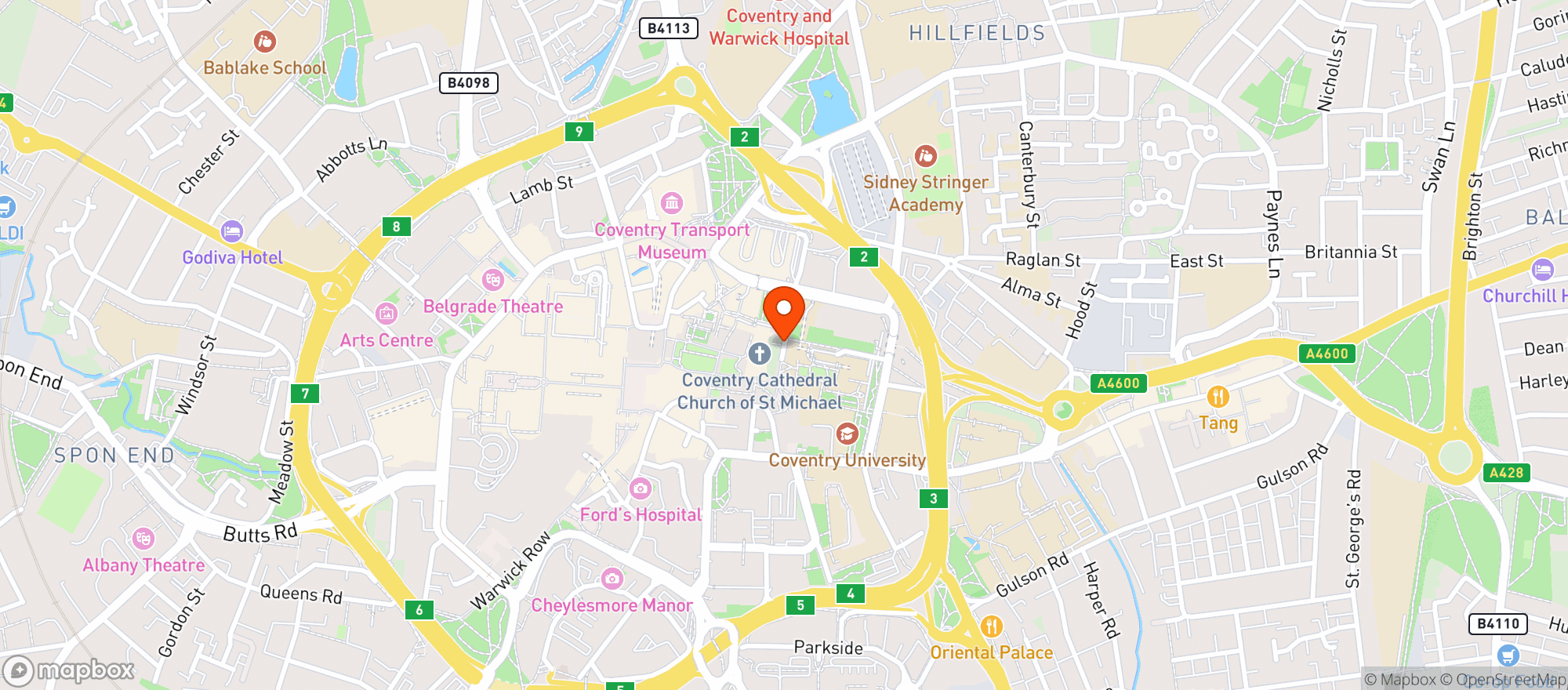 Map showing Cosy Club