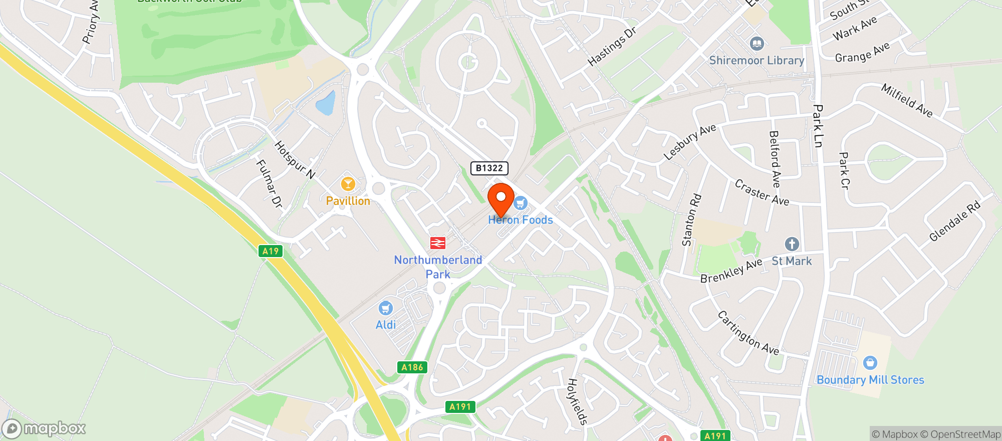 Map showing Sainsburys Northumberland Park