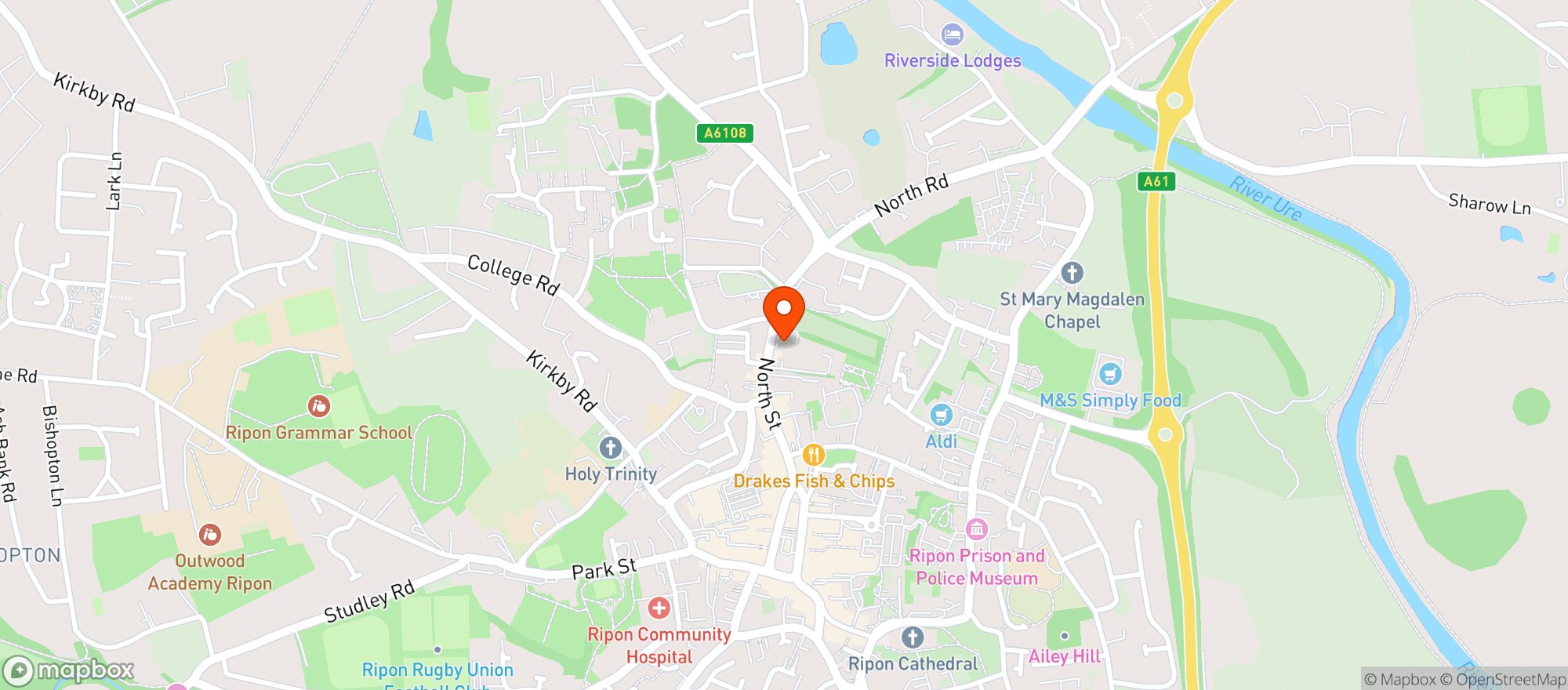 Map showing Majestic Ripon
