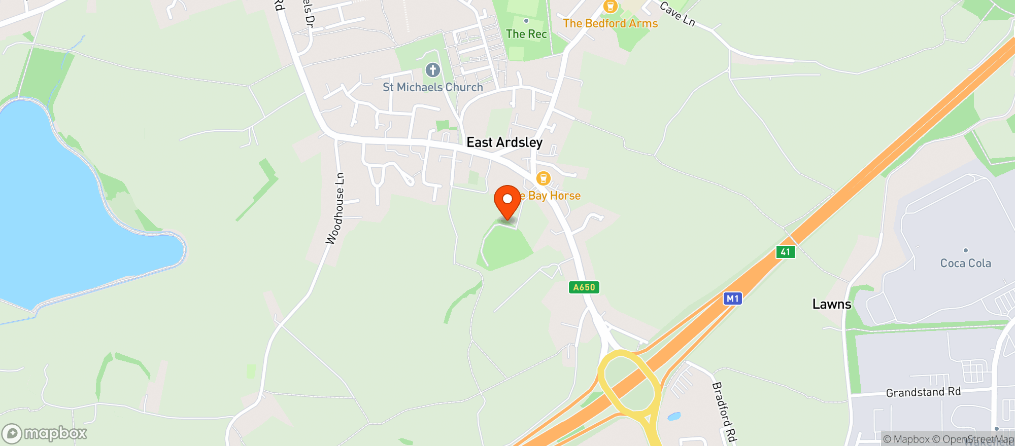 Map showing East Ardsley Cricket Club