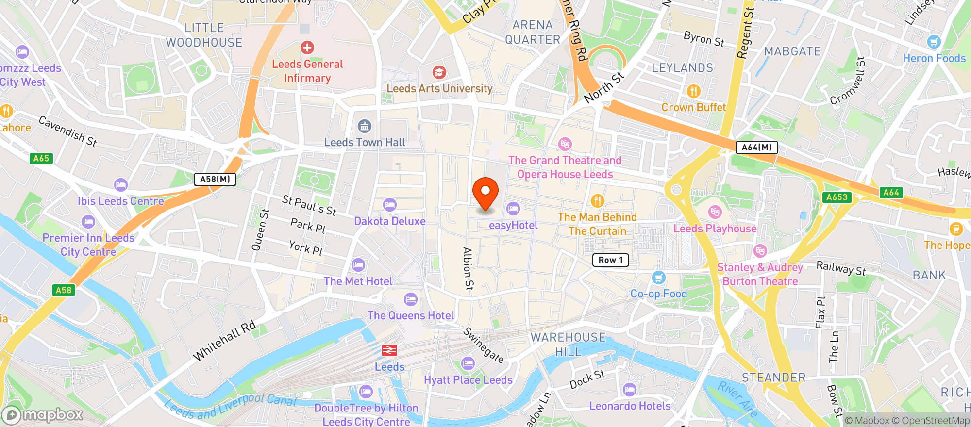 Map showing Lost & Found Leeds Club