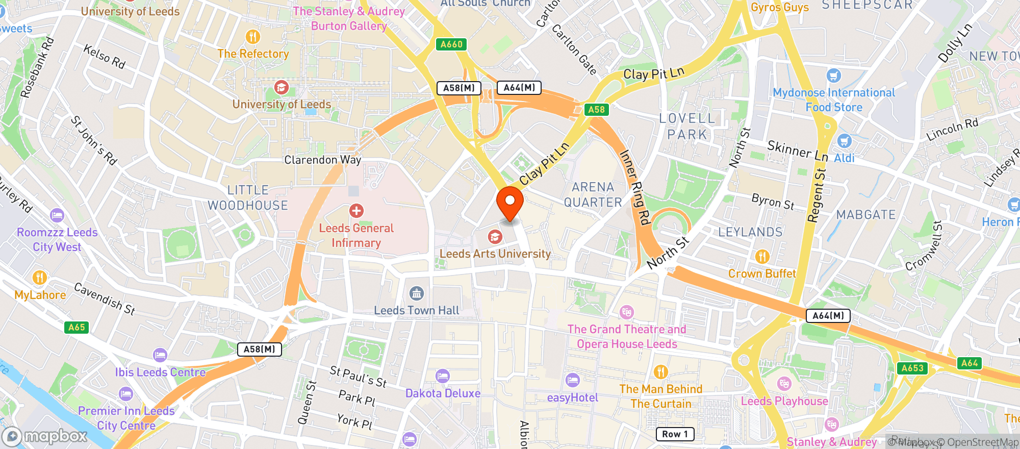 Map showing The Hedley Verity (wetherspoon)