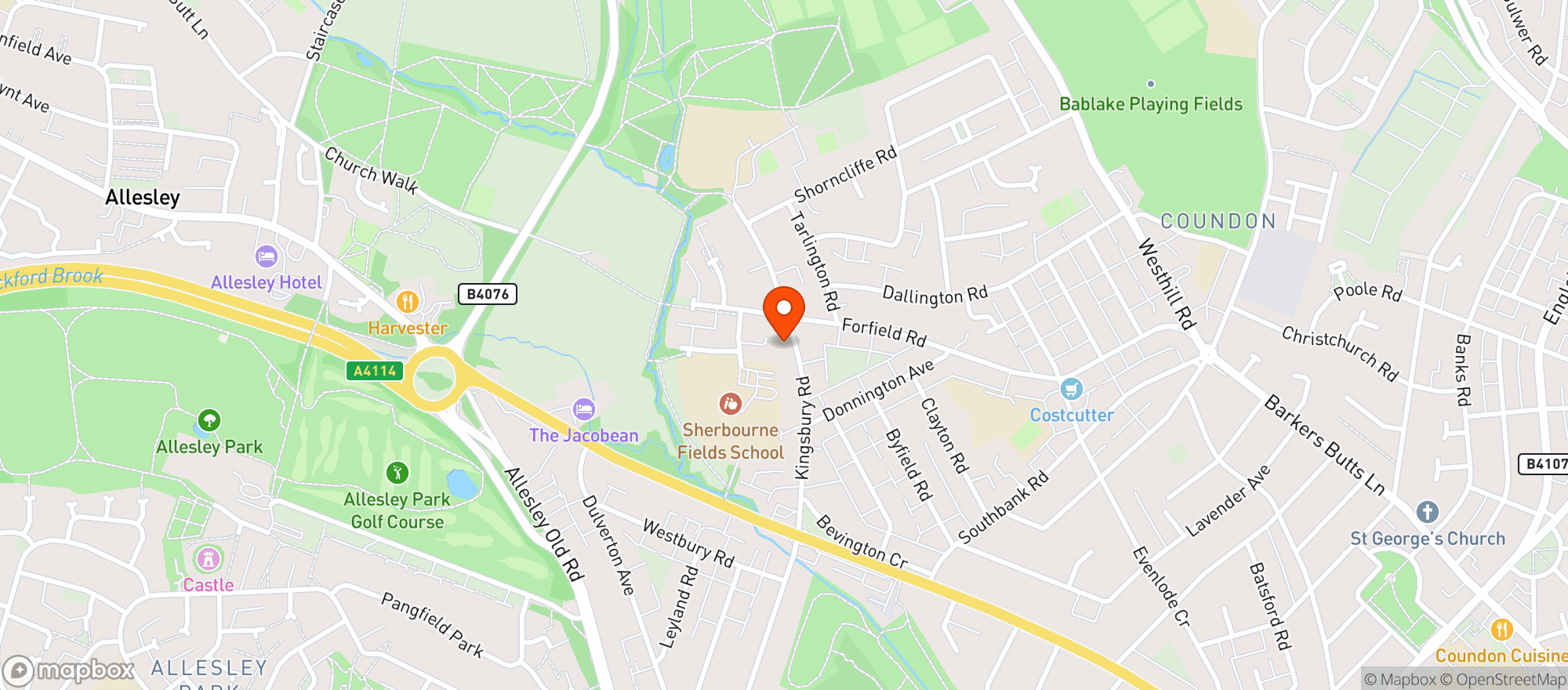 Map showing Brooklands