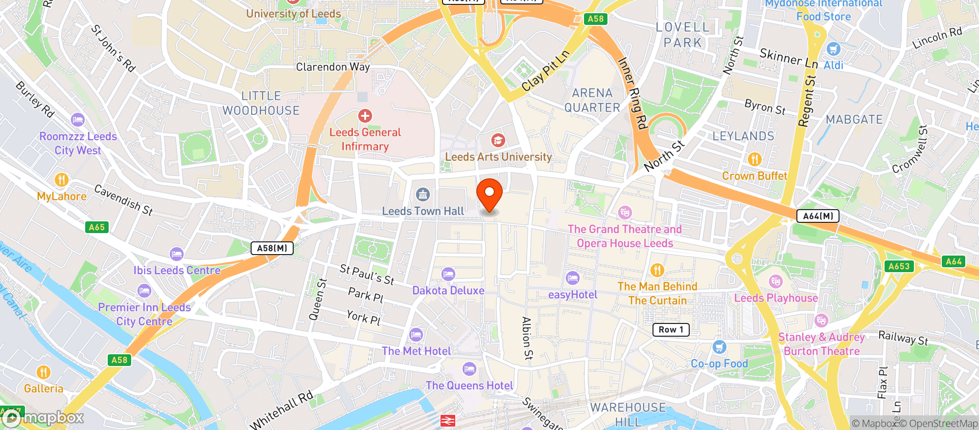 Map showing Browns Leeds