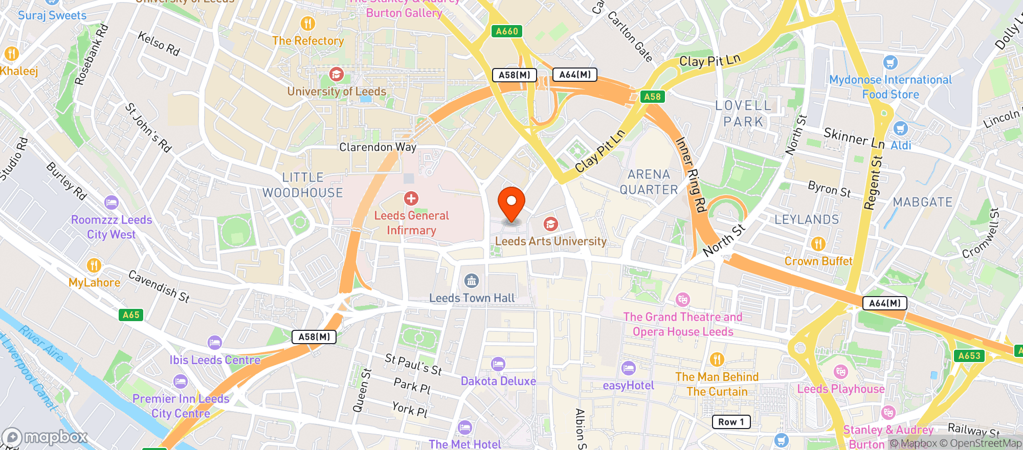 Map showing The Cuthbert Broderick (wetherspoon)