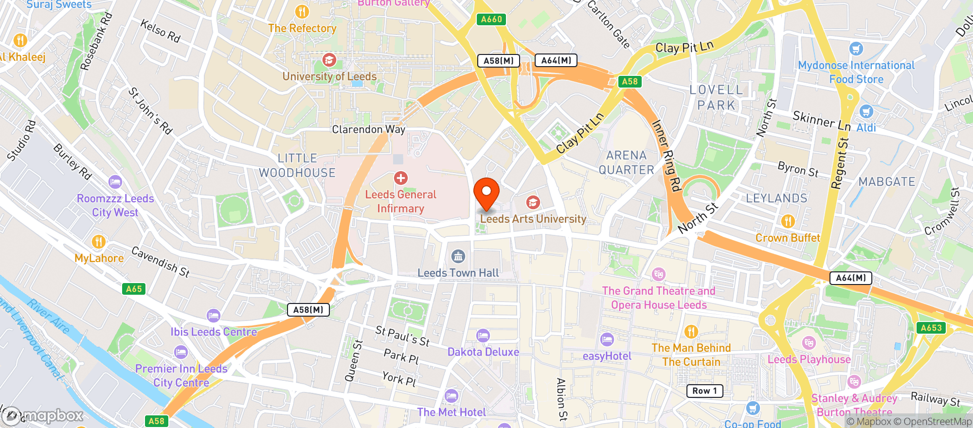 Map showing Be At One Leeds