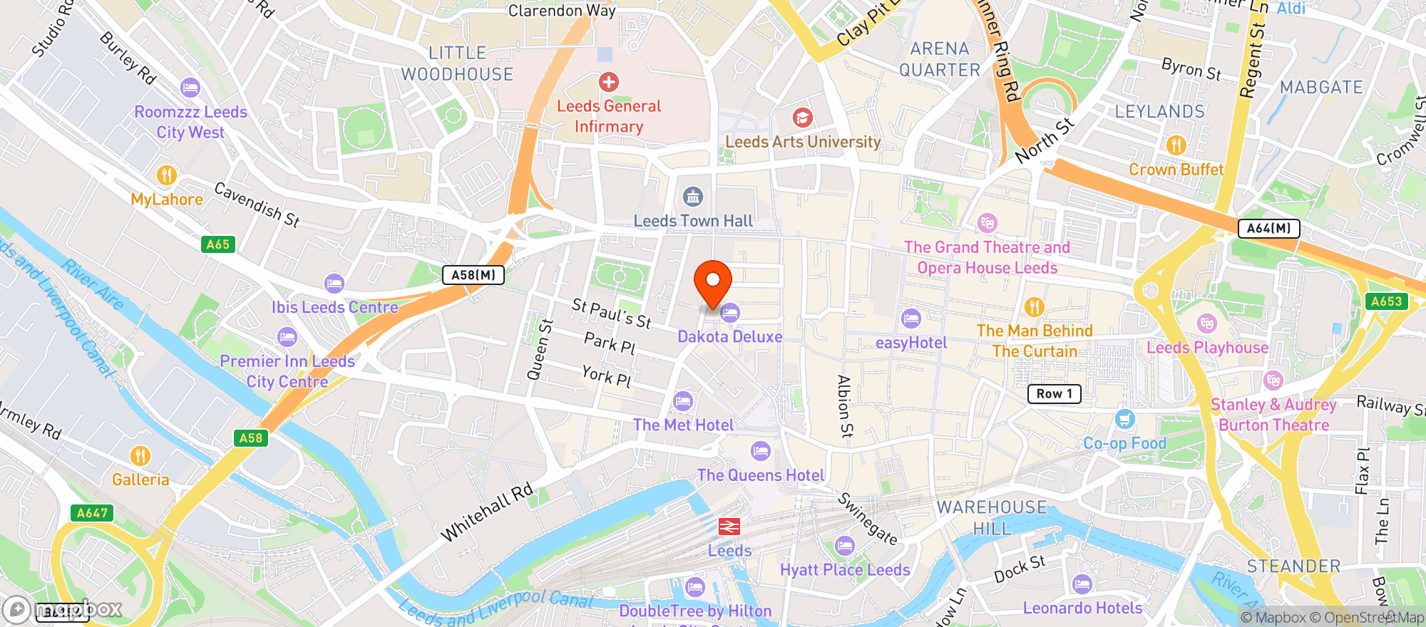 Map showing Tattu Leeds
