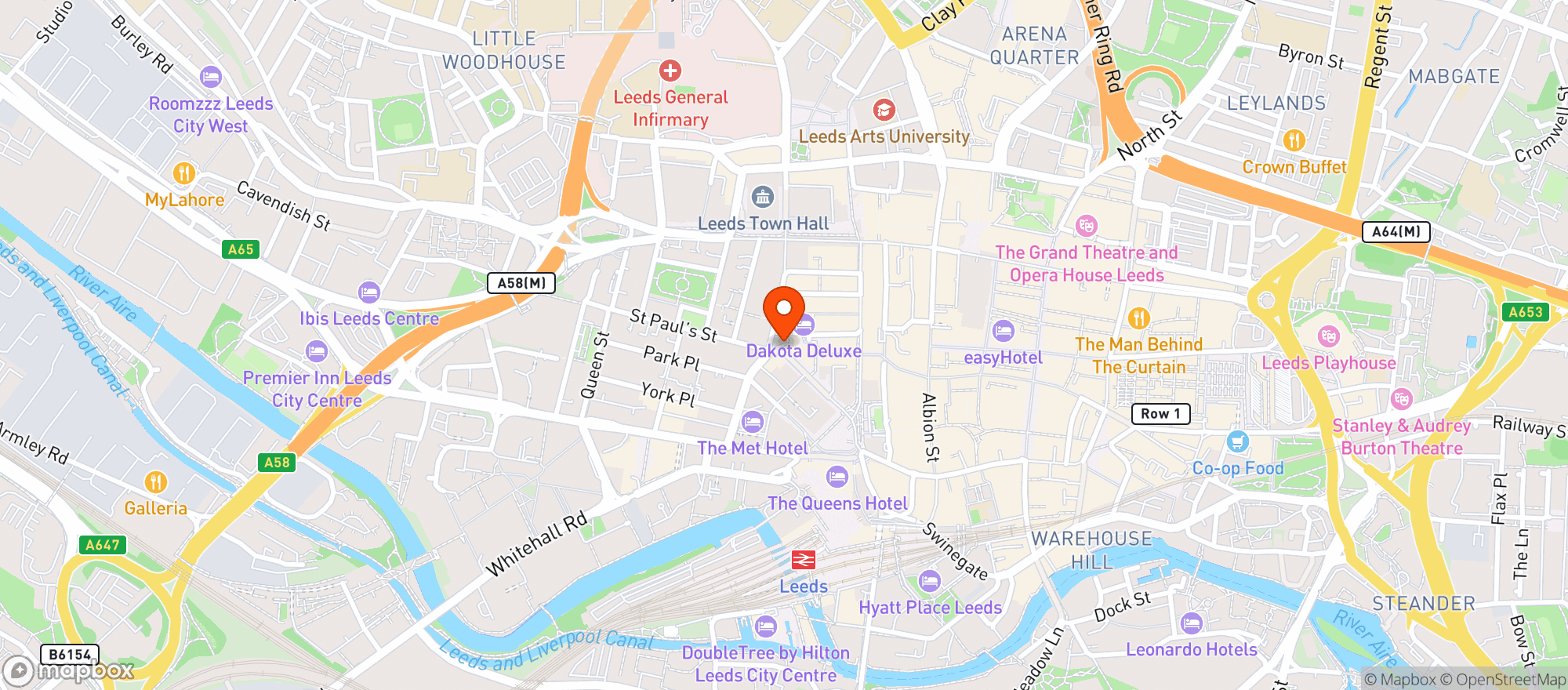 Map showing The Blackhouse Grill