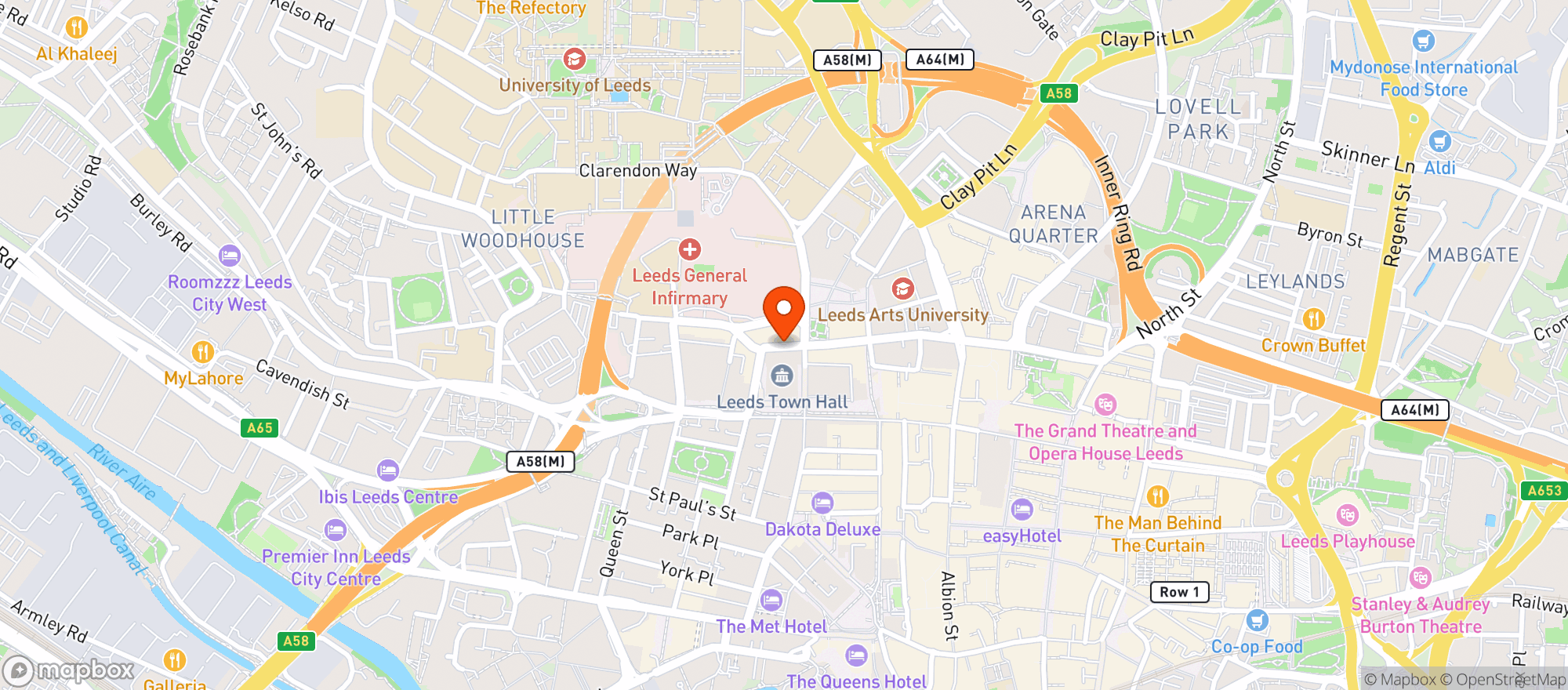 Map showing Victoria Hotel