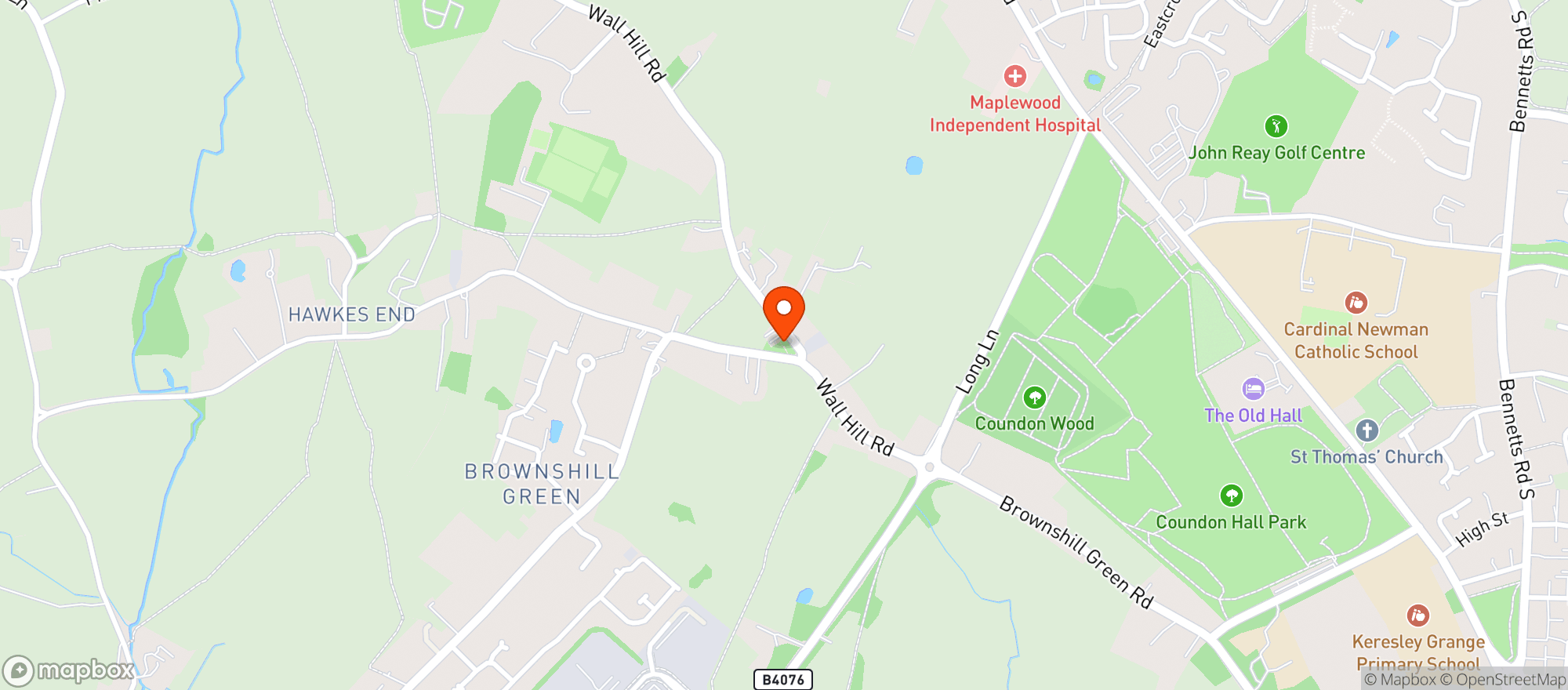 Map showing Vinatge Inns