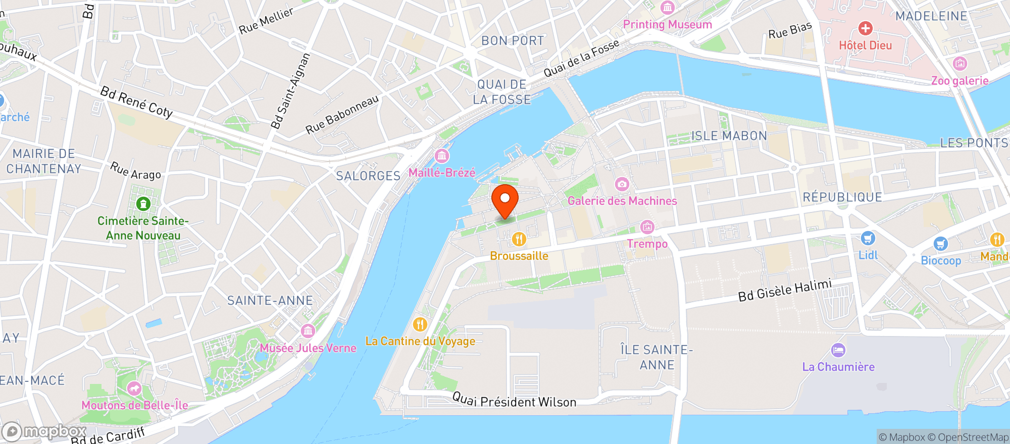 Map showing LCP ALTERNATIVES (La Cave Parallele)