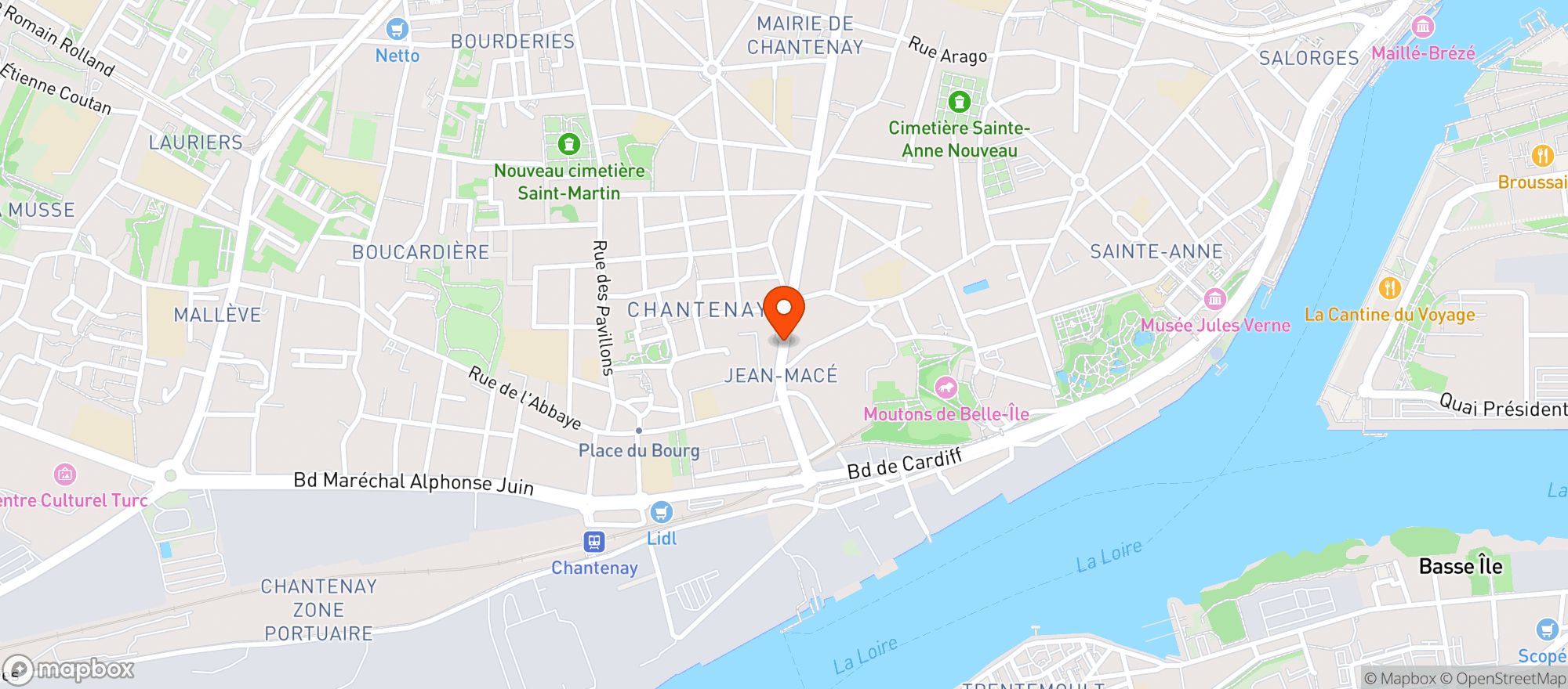Map showing LEDRAY (Les ouiches nantaises)