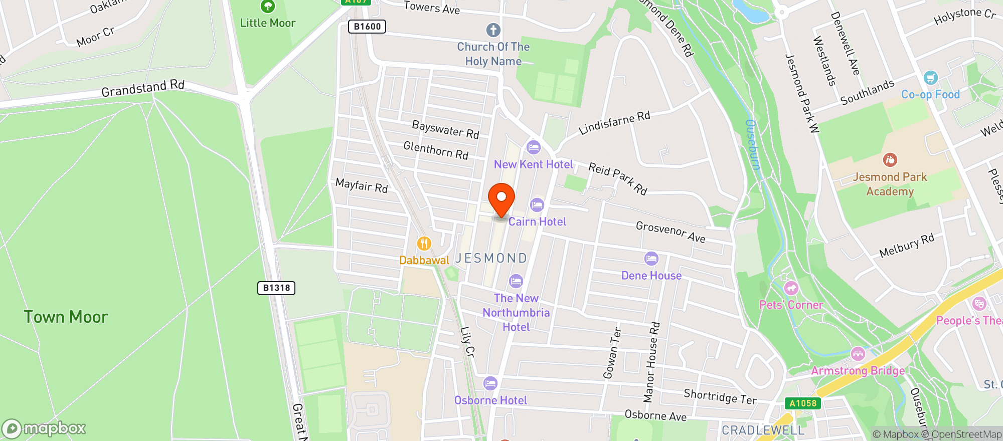 Map showing Local NCL