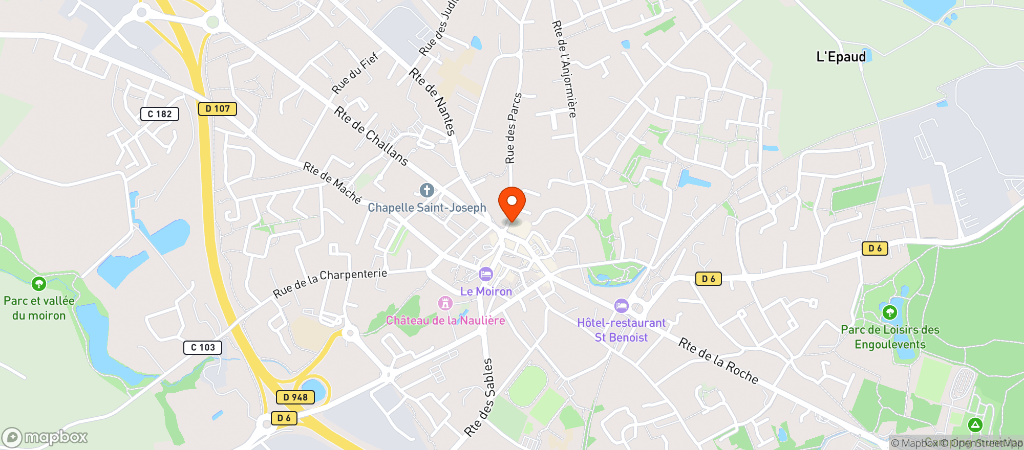 Map showing Cheri Pense Au Vin