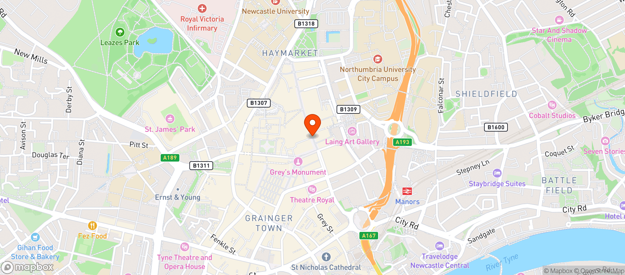Map showing The Exchange