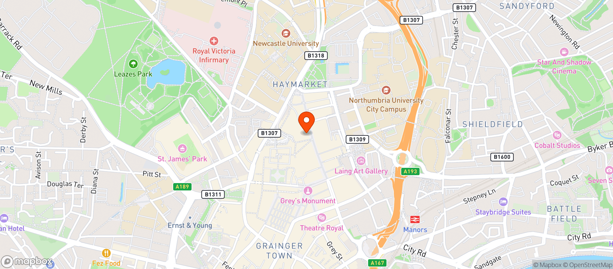 Map showing Marks & Spencer