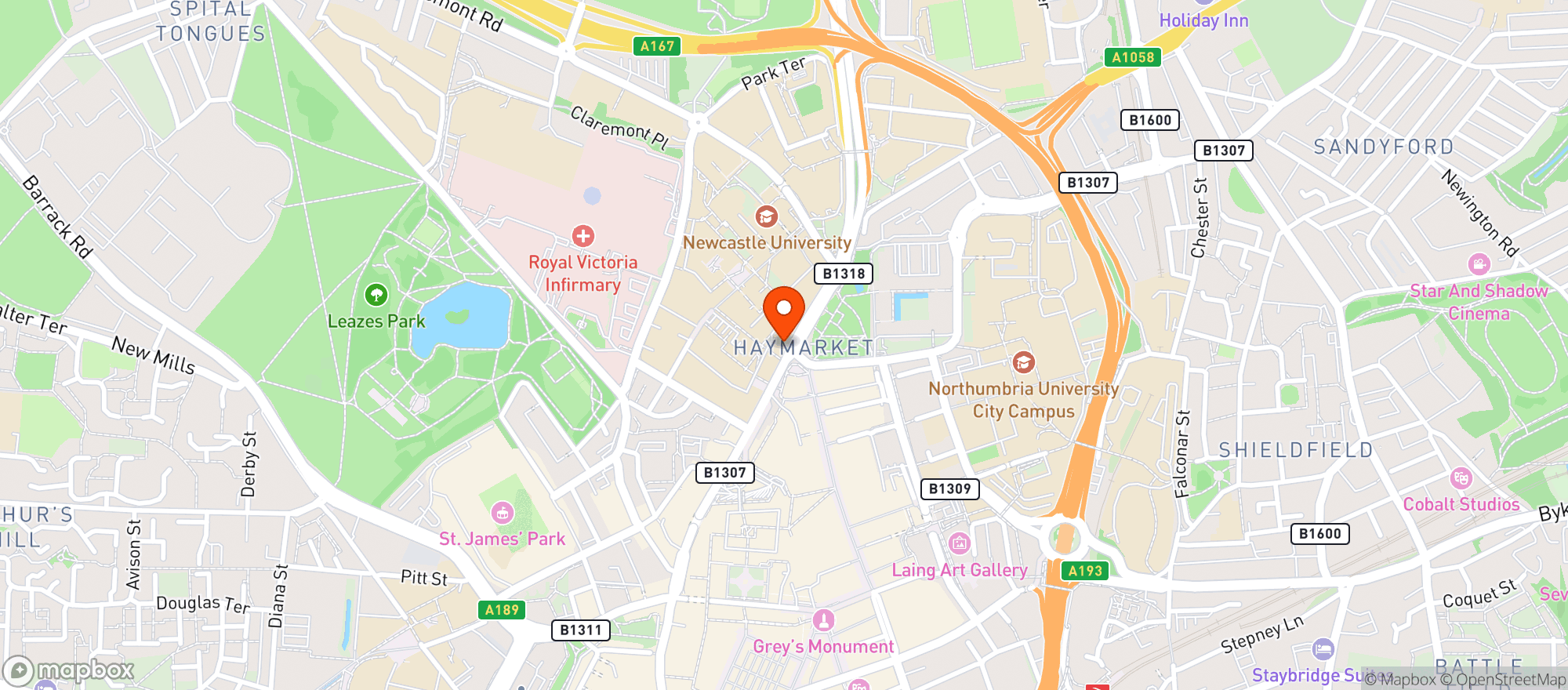Map showing The Crows Nest