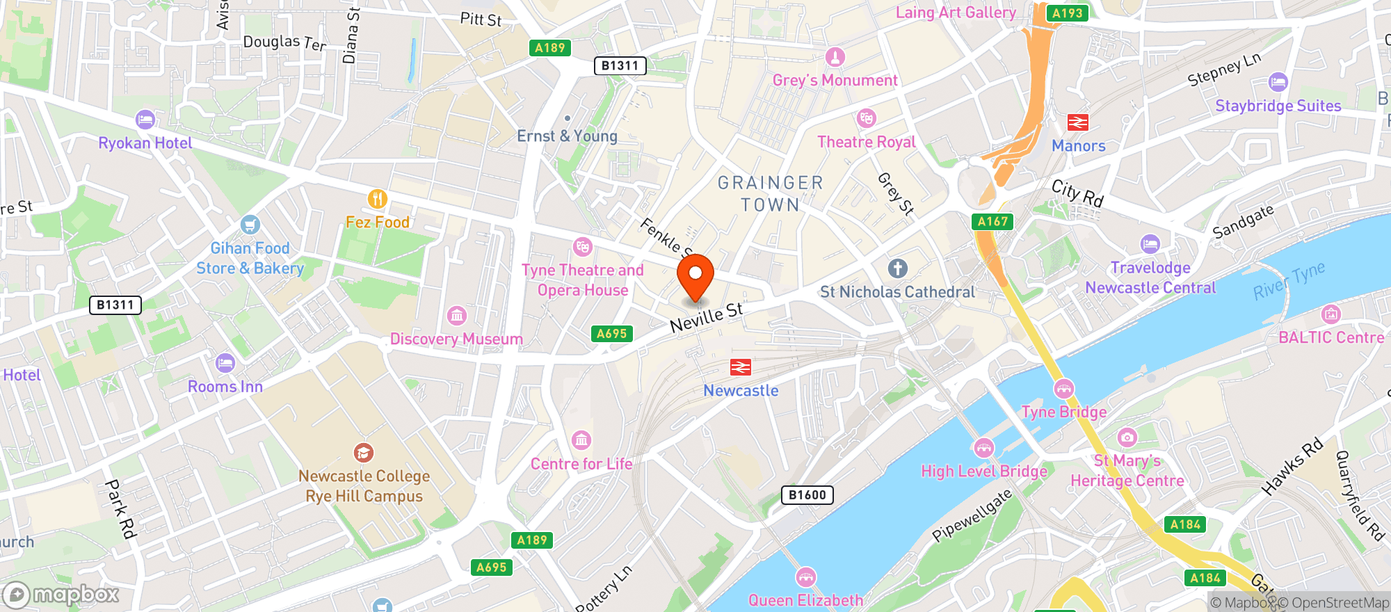 Map showing Nicholson's