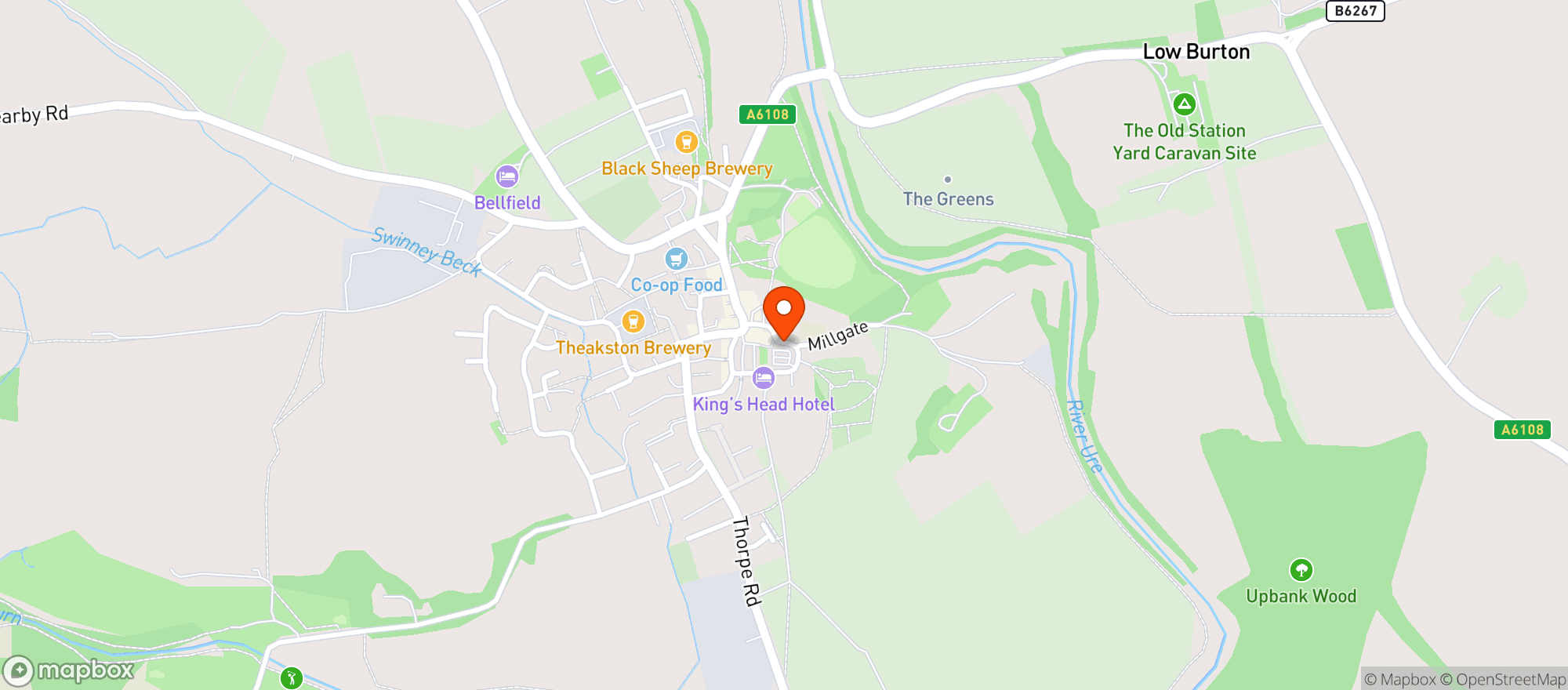 Map showing Sainsburys Ripon