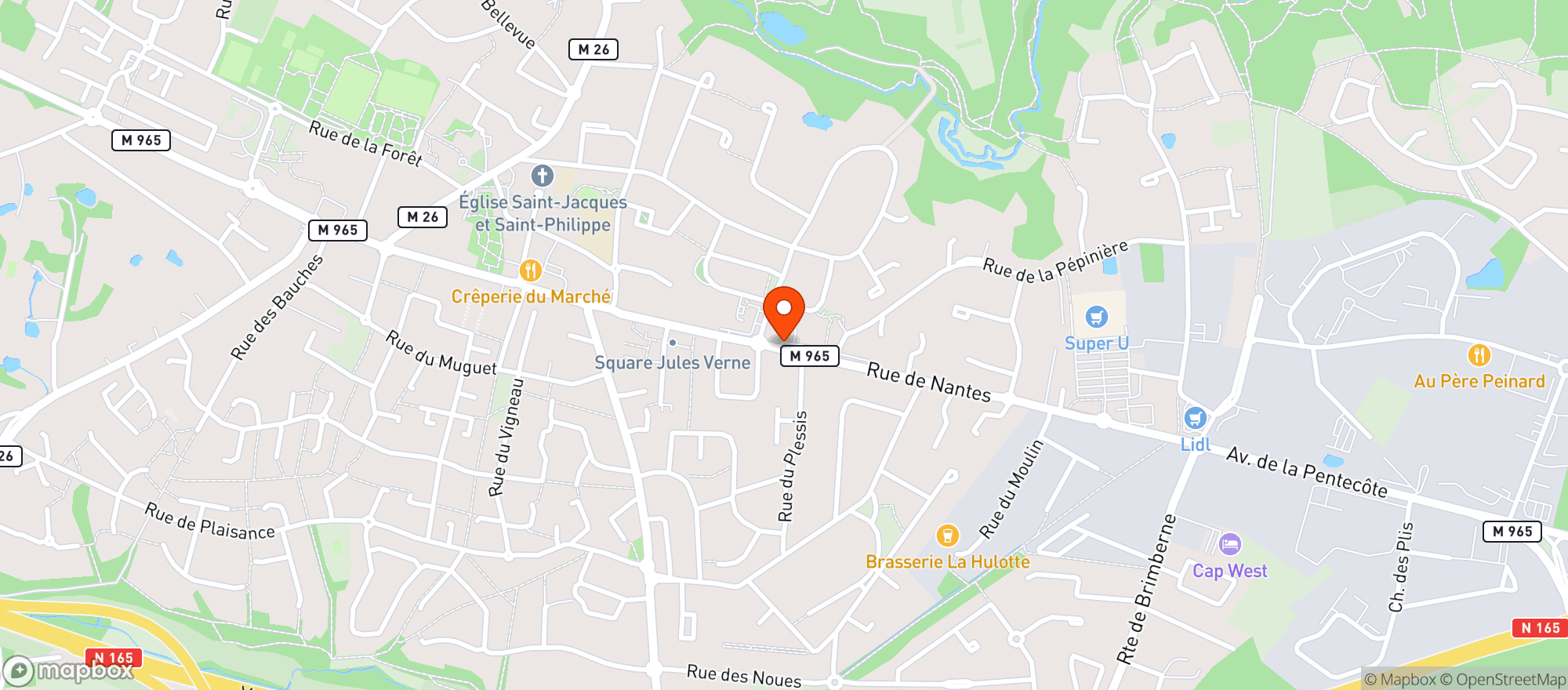 Map showing Maison Nicolas