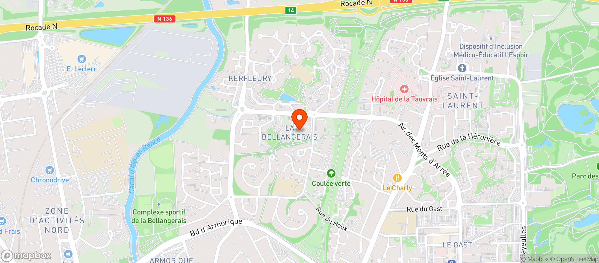 Map showing Le Cellier Michel