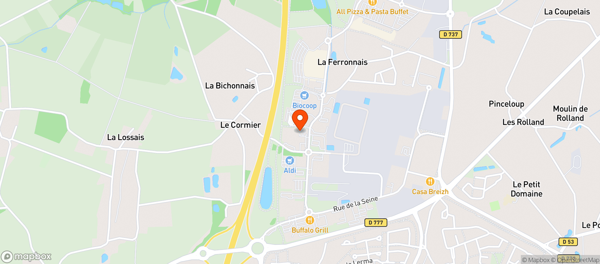 Map showing KBE BAIN (La Cave Saint Grégoire Bain)