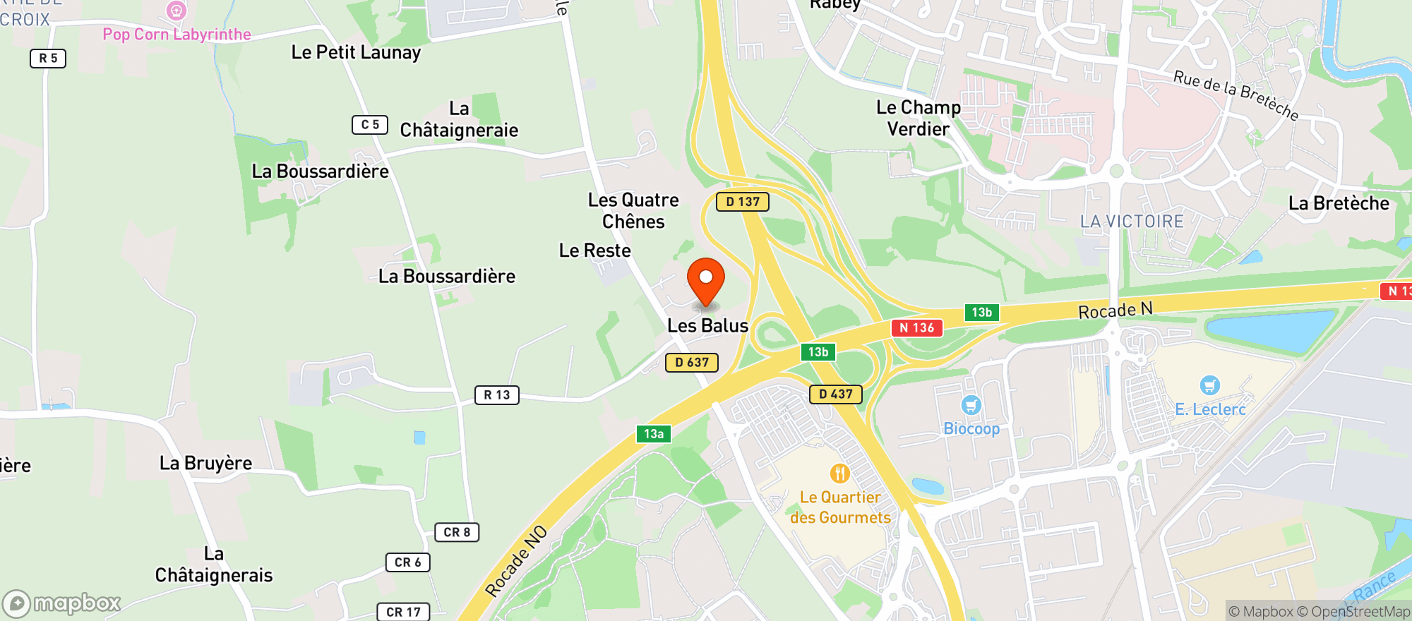 Map showing La Cave Saint Grégoire