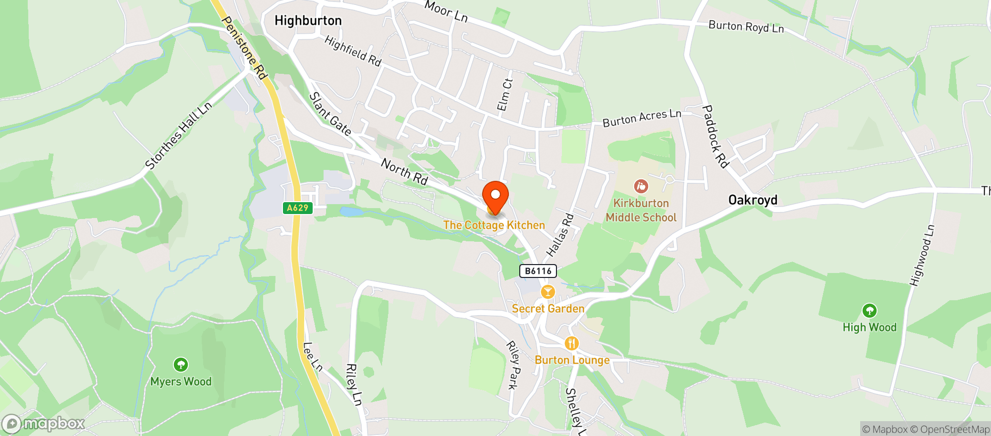 Map showing Normans Neighbourhood Kitchen