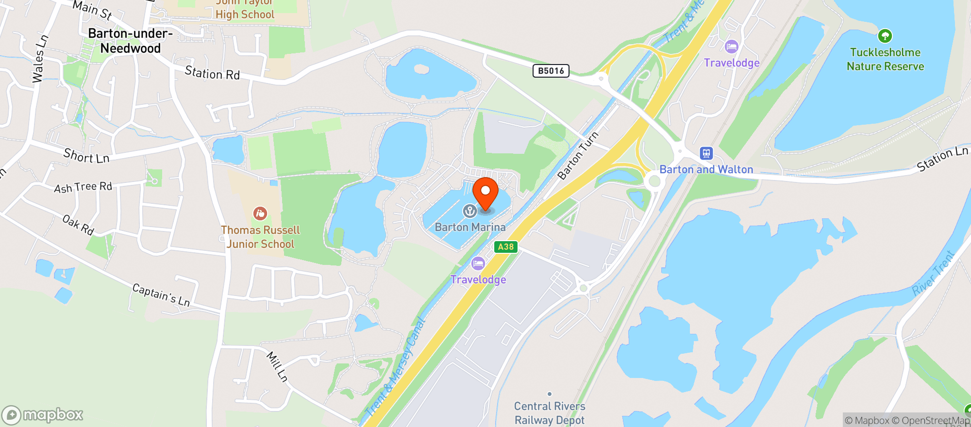 Map showing The Waterfront