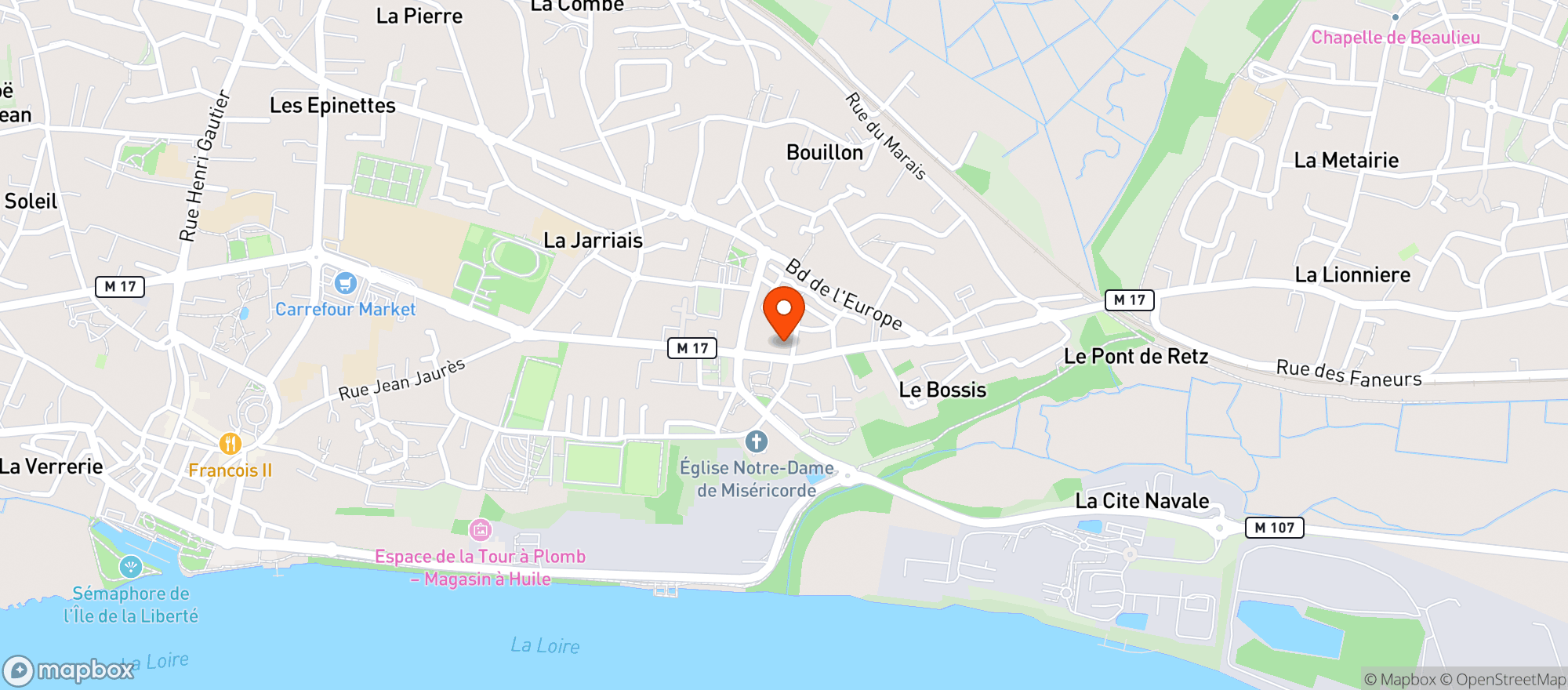 Map showing Cedmallet (Cave Du Bossis)