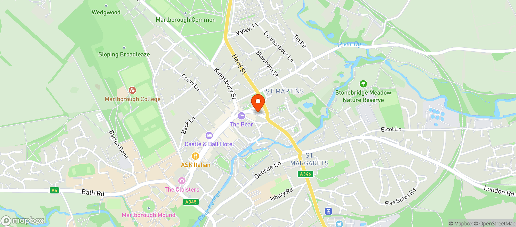 Map showing Majestic Marlborough