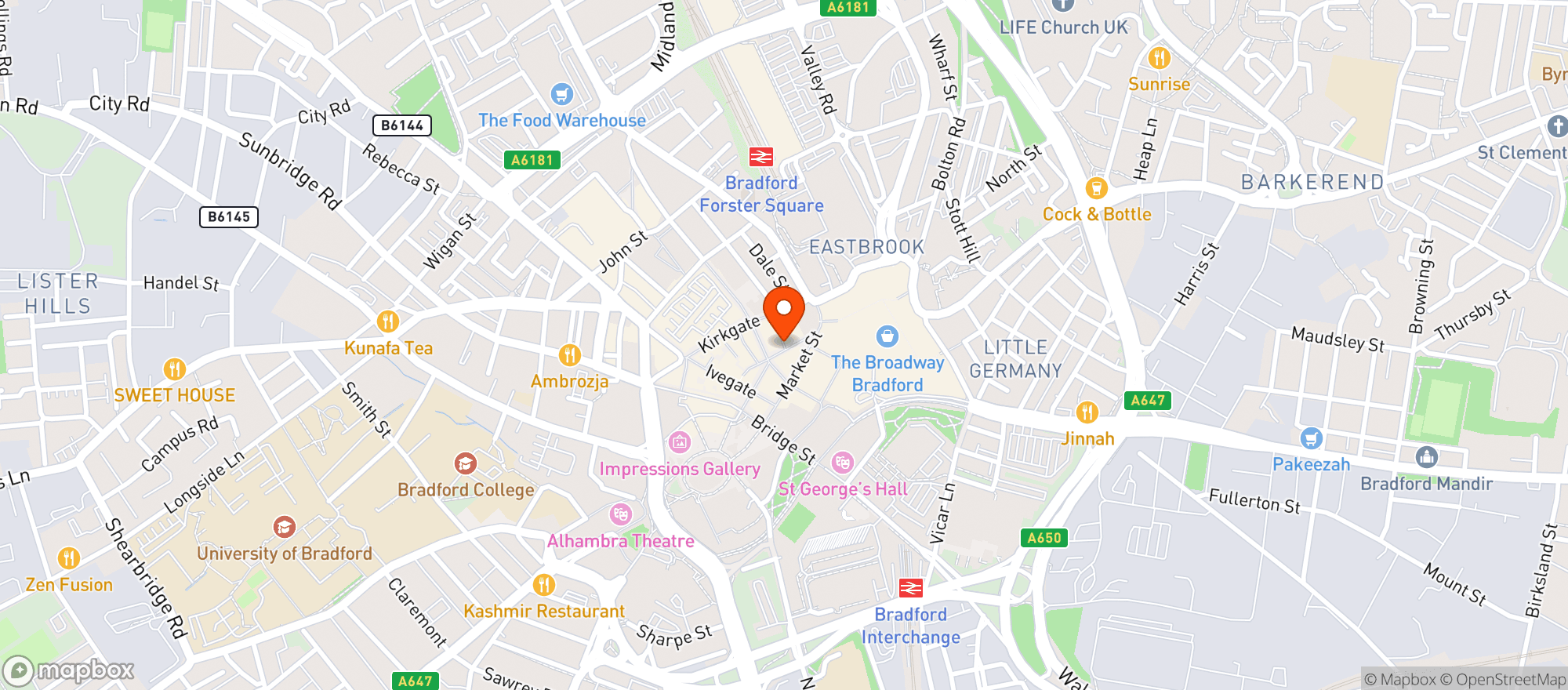 Map showing City Vaults