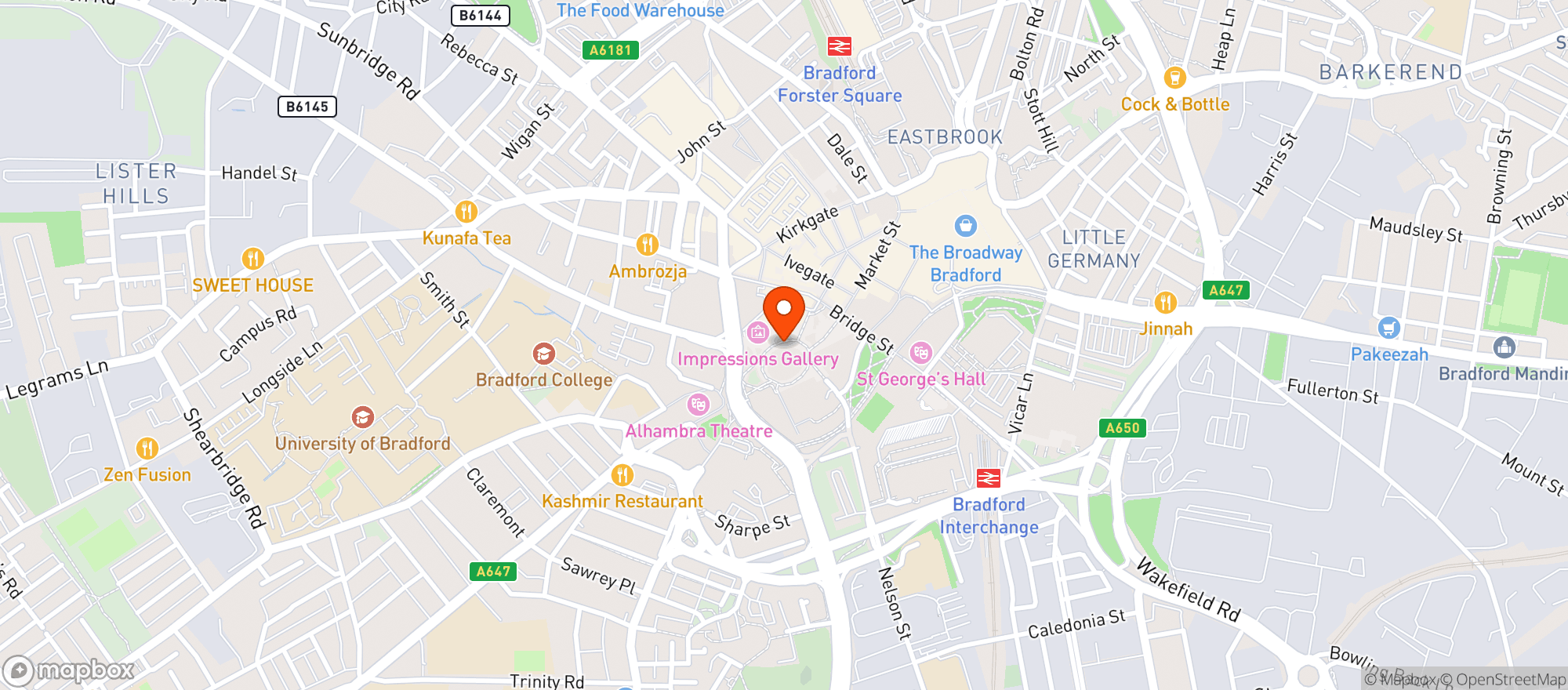 Map showing The Turls Green (wetherspoon)