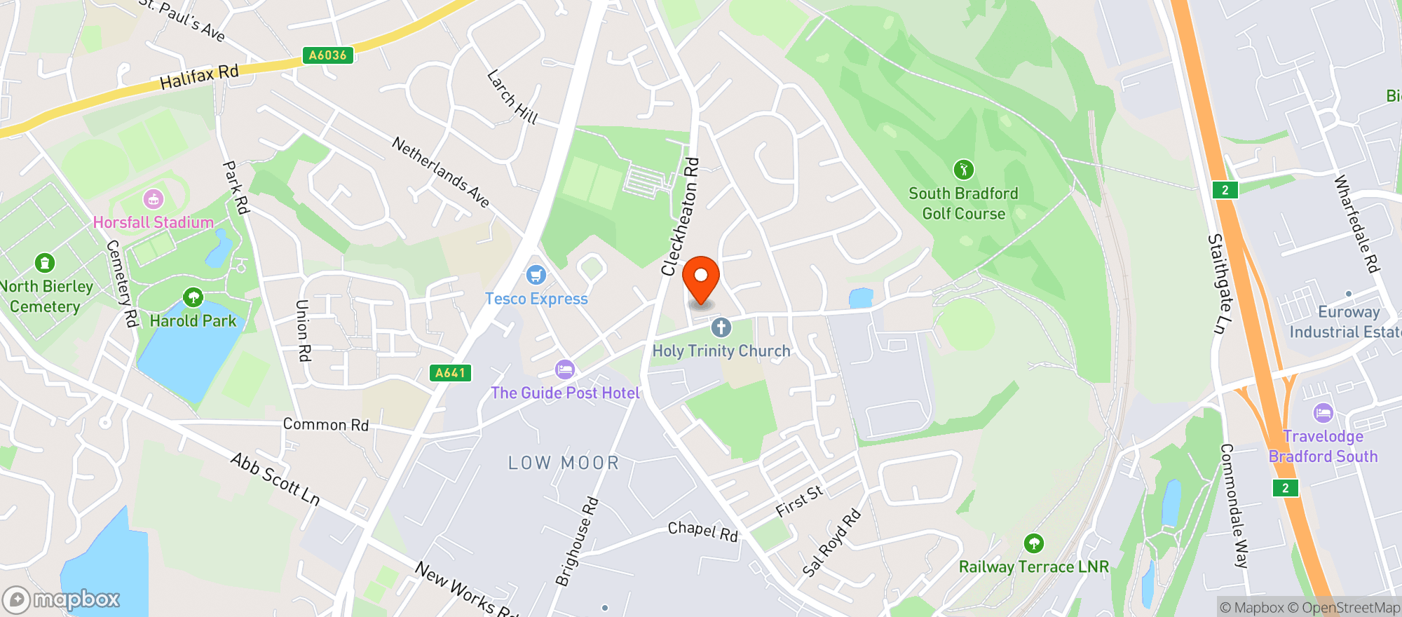 Map showing The Chapel House