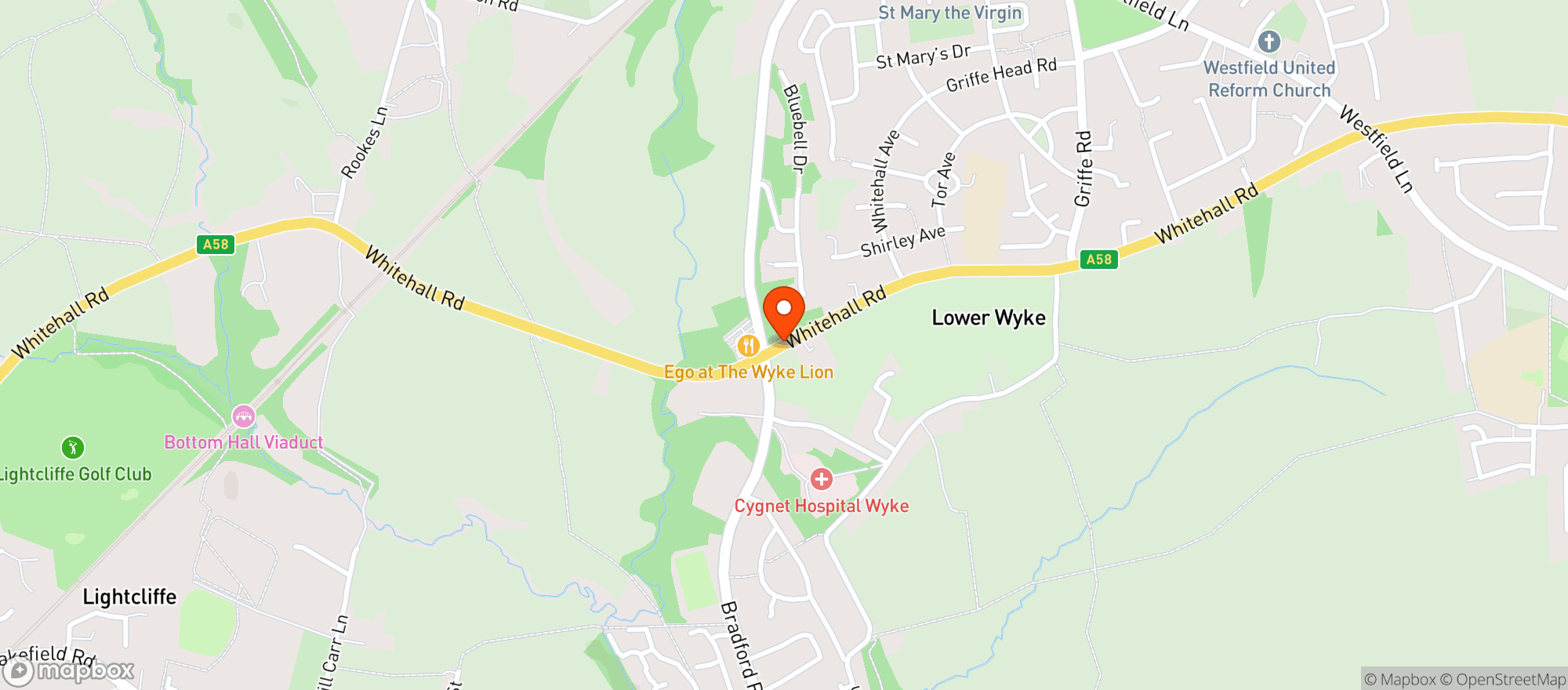 Map showing Vinatge Inns