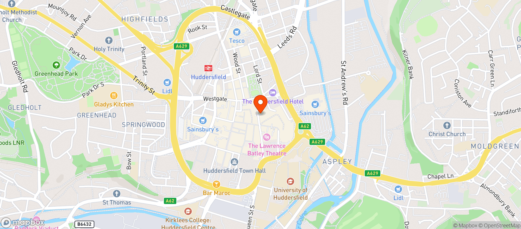 Map showing M&s