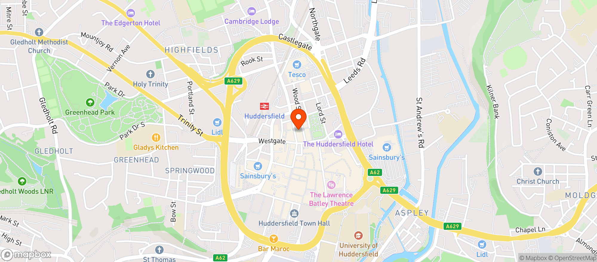 Map showing The Cherry Tree (Wetherspoon)