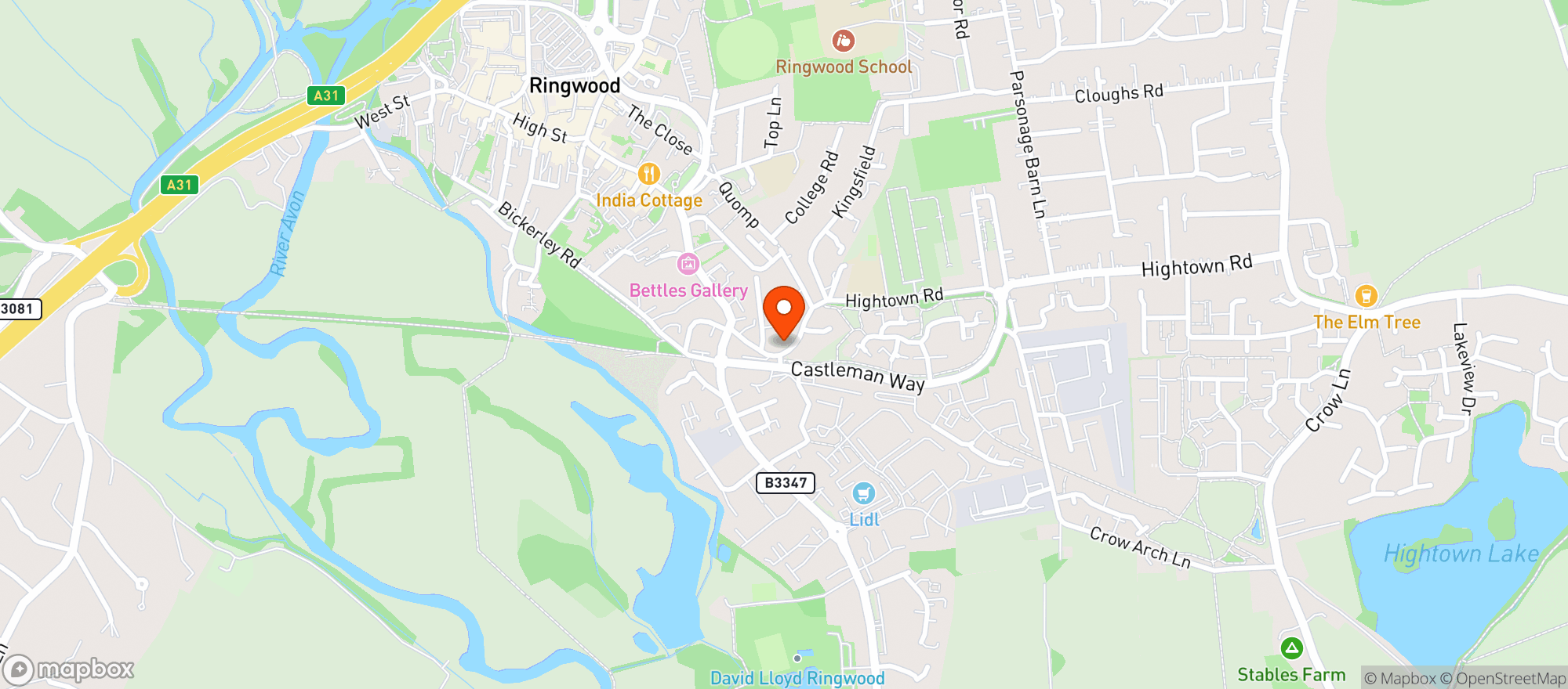 Map showing The Railway