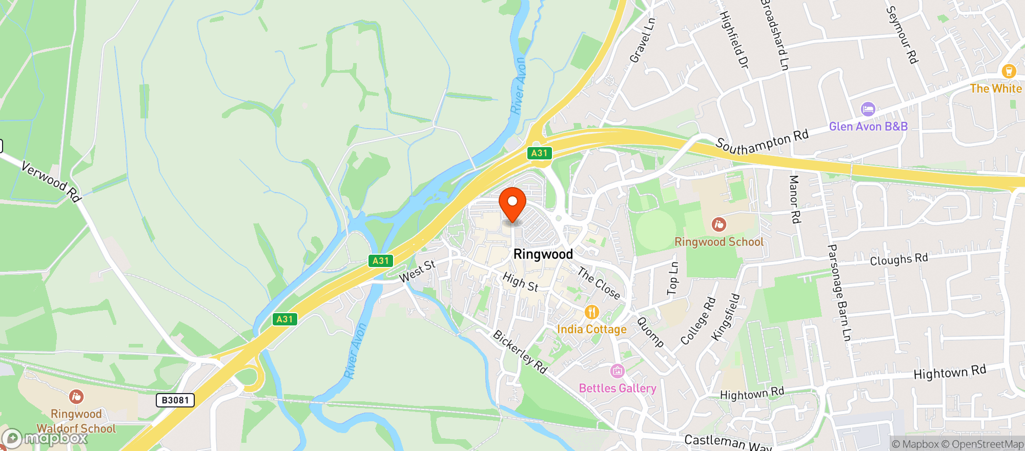 Map showing Waitrose & Partners