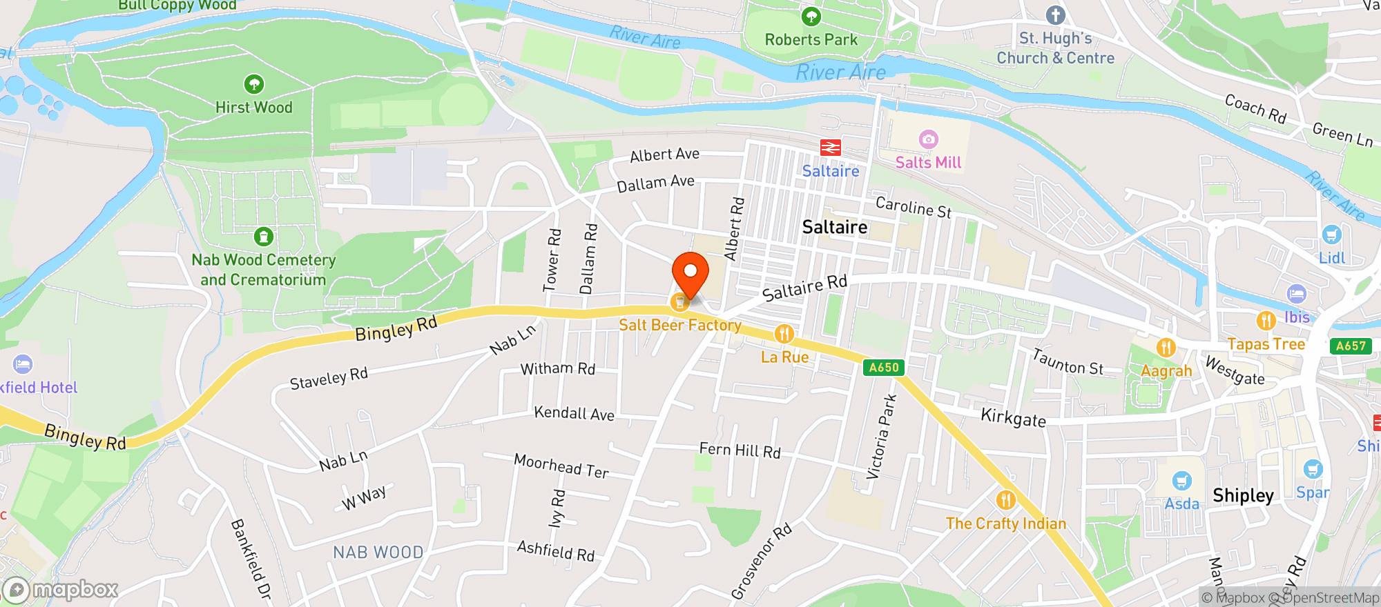Map showing Salt Beer Factory