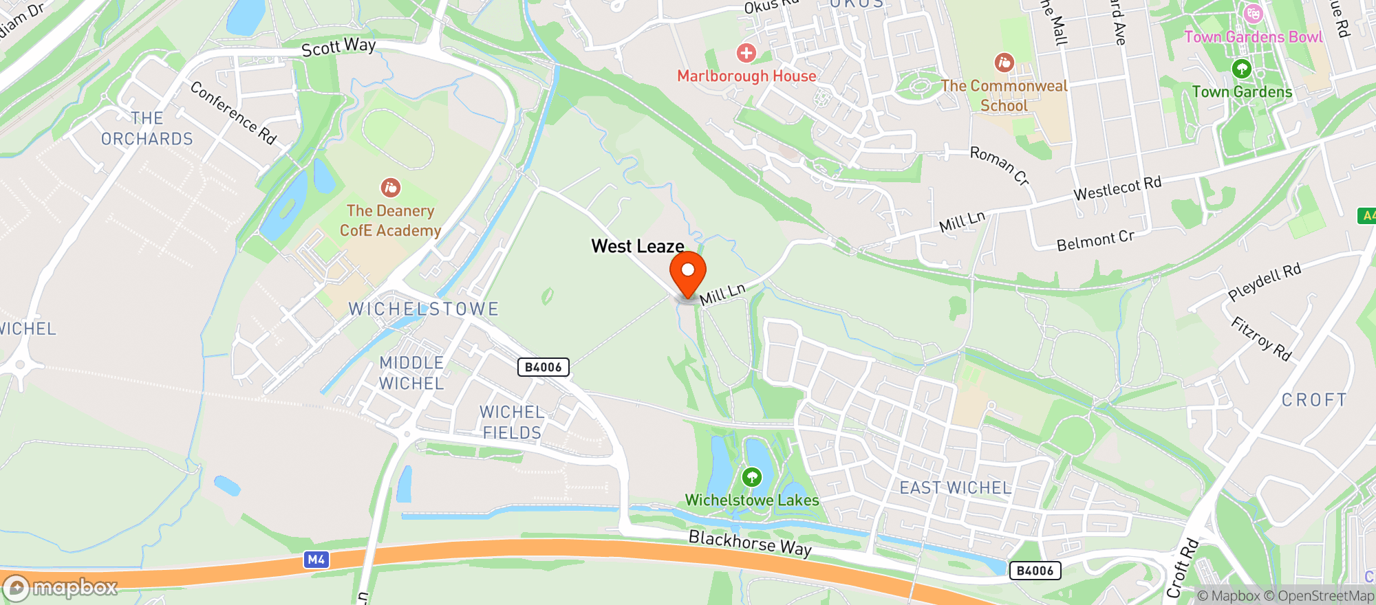 Map showing Waitrose & Partners