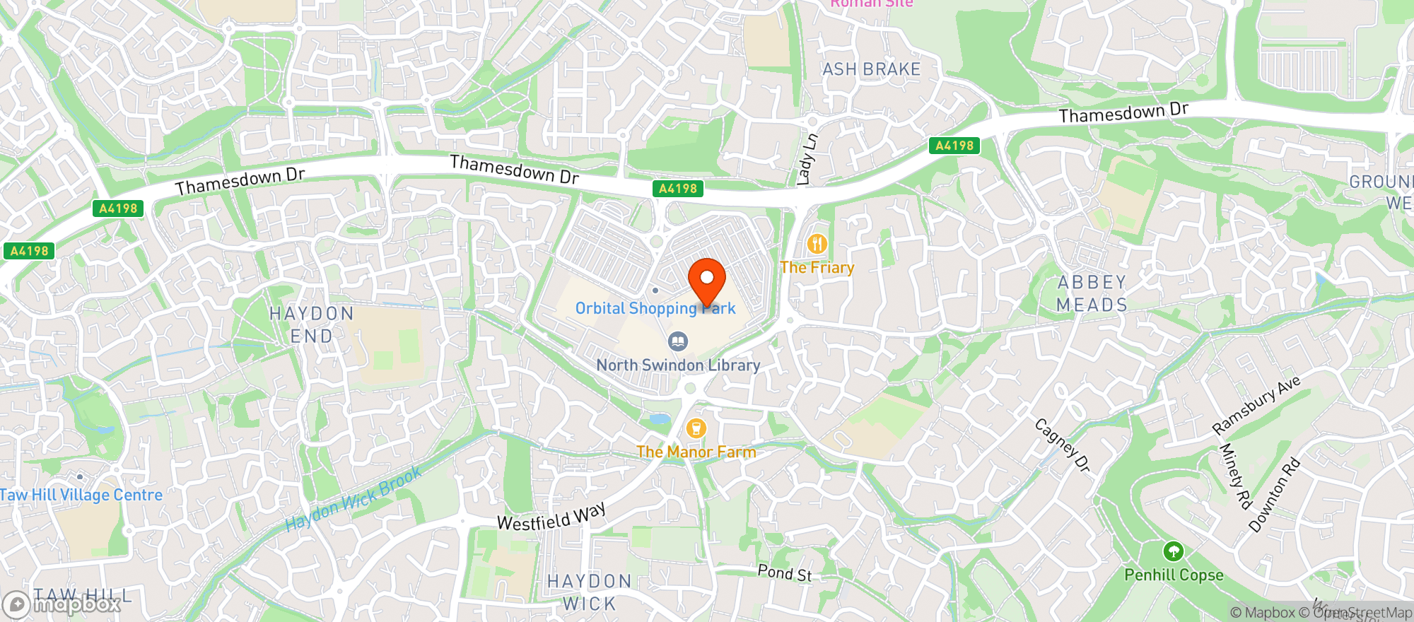 Map showing Asda